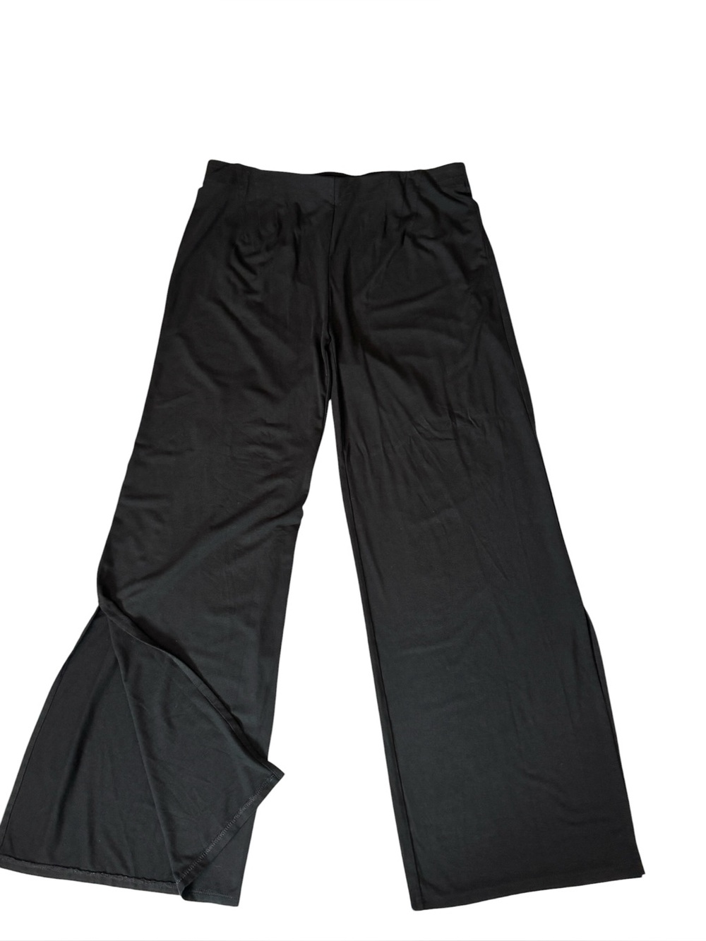 J Jill Wearever Collection Black Wide Leg Side Slit Pants Size Petite S